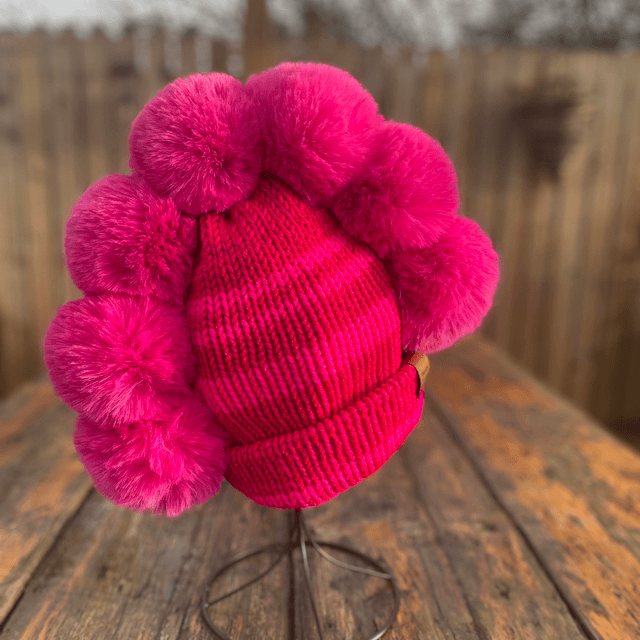 Funky Chunky Festival Hat – Pink Power Edition - Handmade in Scotland