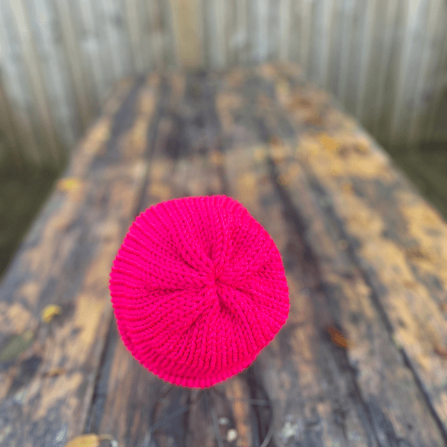Funky Chunky Beanie - Signature Magenta - Handmade in Scotland