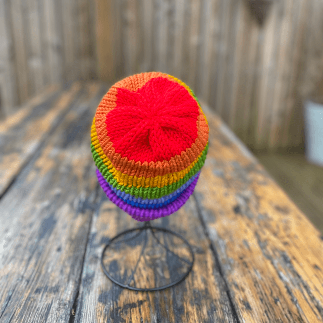 Signature Rainbow Funky Chunky Beanie – Handmade in Scotland