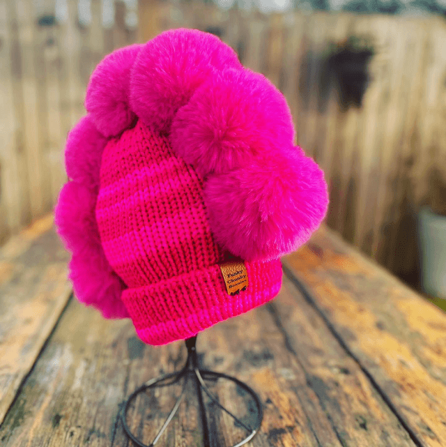 Funky Chunky Festival Hat – Pink Power Edition - Handmade in Scotland
