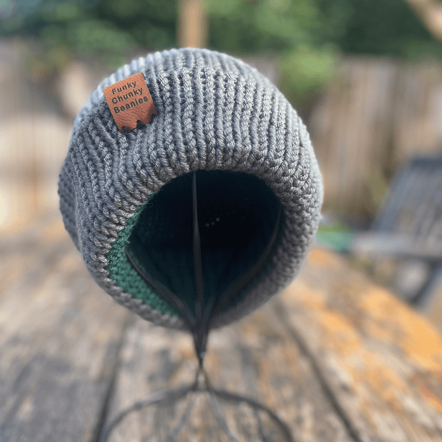 Funky Chunky Steel Grey Beanie – Handmade in Scotland