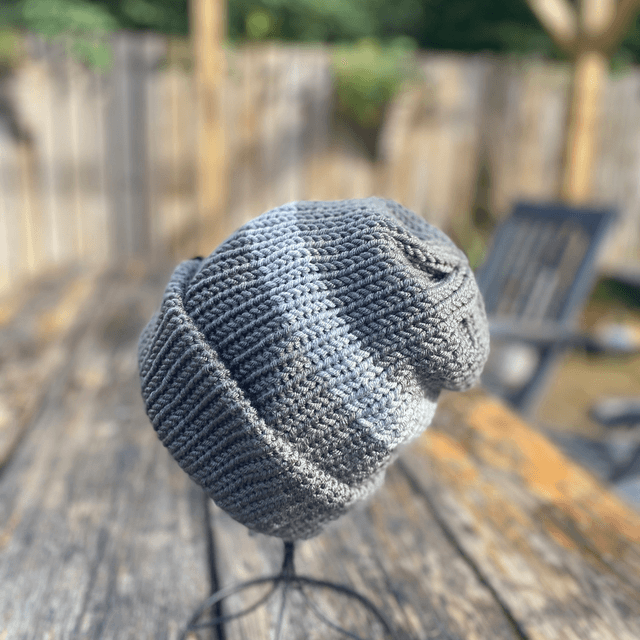 Funky Chunky Steel Grey Beanie – Handmade in Scotland