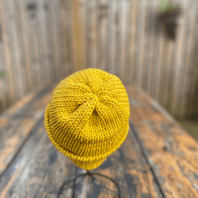 Funky Chunky Beanie - Classic Mustard - Handmade in Scotland