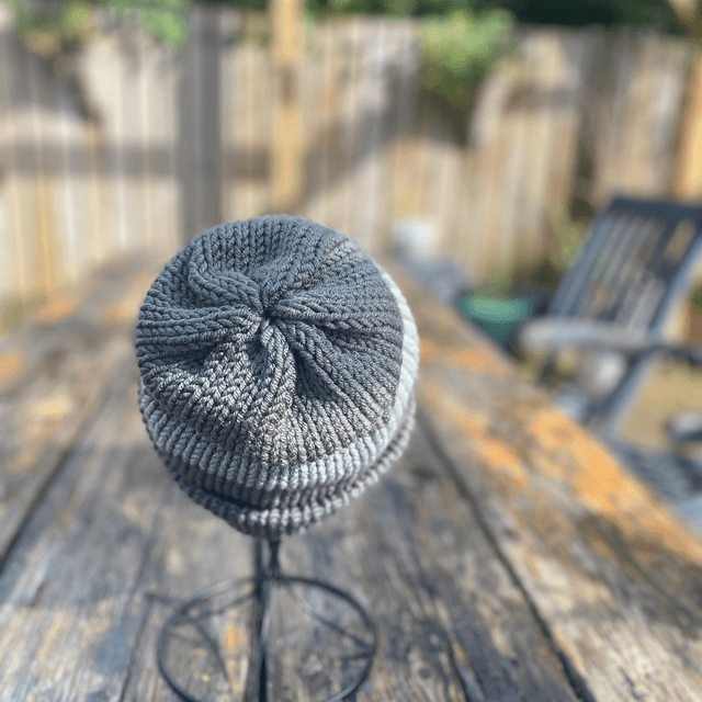 Funky Chunky Steel Grey Beanie – Handmade in Scotland